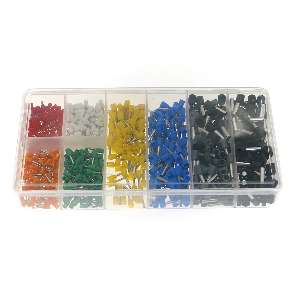 800Pcs Insulated Wire Cord Crimp Connector Terminal Pin with Box