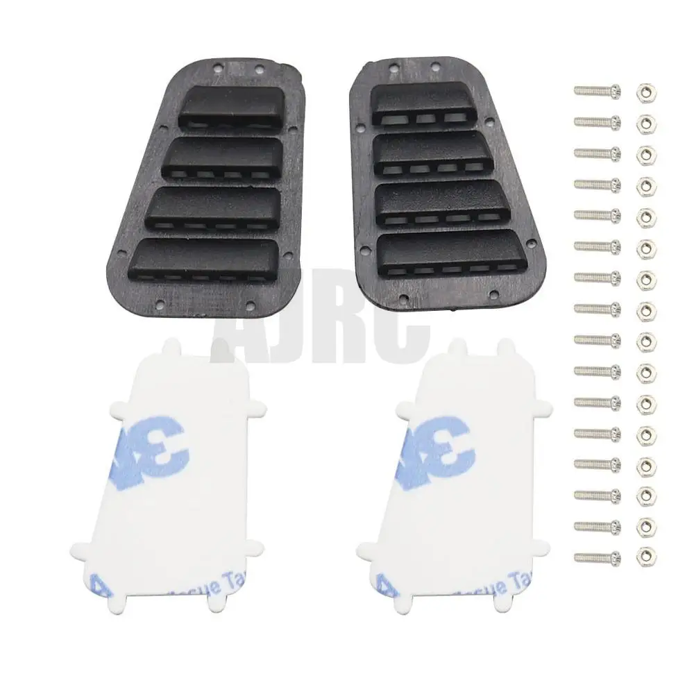 Set De Rejilla De Admisión Y Bisagras Para Capó – Accesorios De Plástico Para Traxxas TRX-4 1/10, Con Pegatinas Y Tornillos