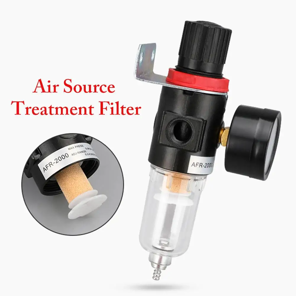 Airbrush Compressor AFC2000 AIR PRESSURE REGULATOR Gauge Water Oil Trap Moisture Filter AFR-2000