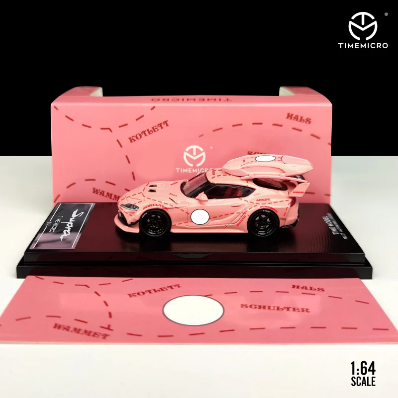 TimeMicro 1:64 Supra Silver /Pink Pig Diecast Model Car