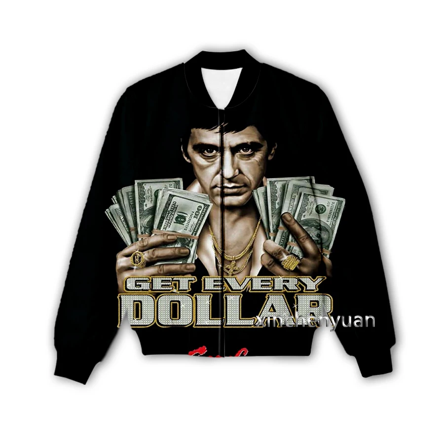 Phechion New Men/Women Scarface 3D Printed Jacket Fashion Streetwear Men Loose Sporting Jacket & Coat M73