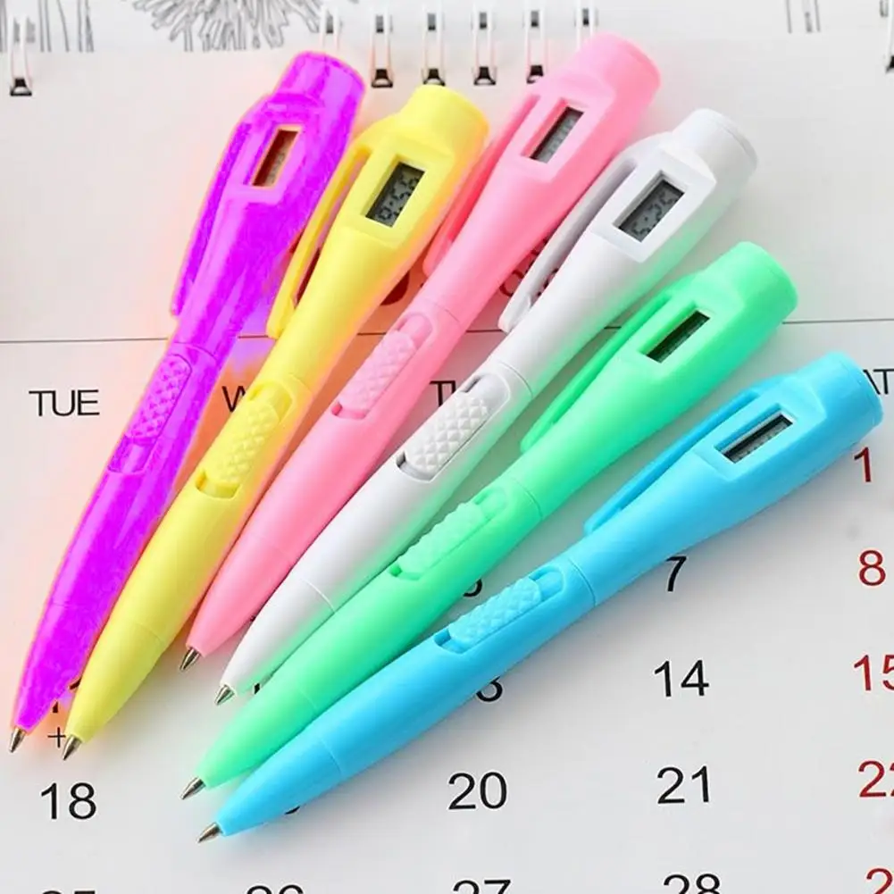 Digital Watch Pen With Digital Clock Electronic Pen Exam Pens Watch Pen Signature Pen Writing School Stationery Supplies