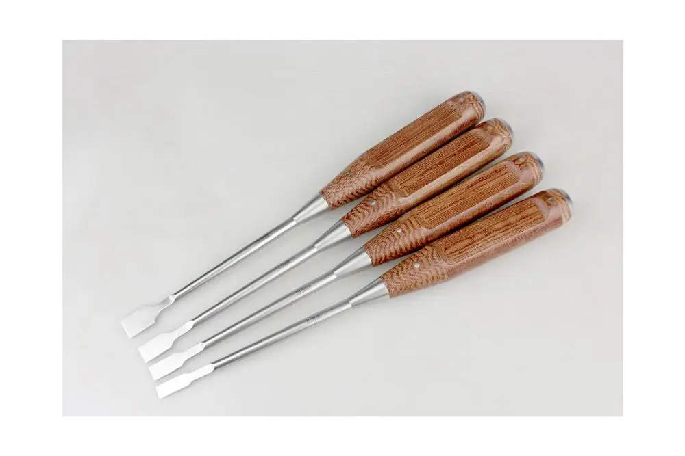 spine orthopedic instrument medical Wooden handle knee joint Hip replacement Osteotome Thin blade flat Osseous bone knife cutter