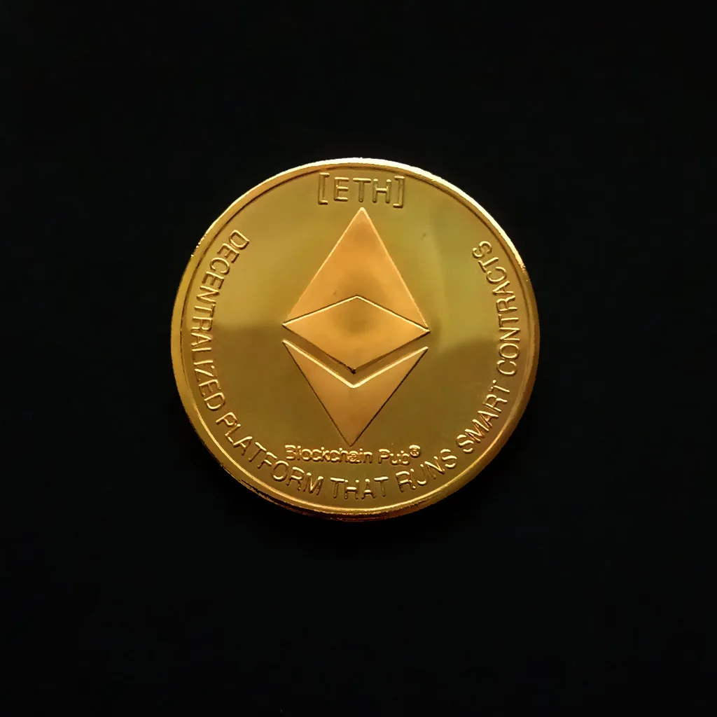 Creative Ethereum Coin Souvenir Gold Plated Collectible Great Gift Ethereum Art Collection Physical Commemorative Coin