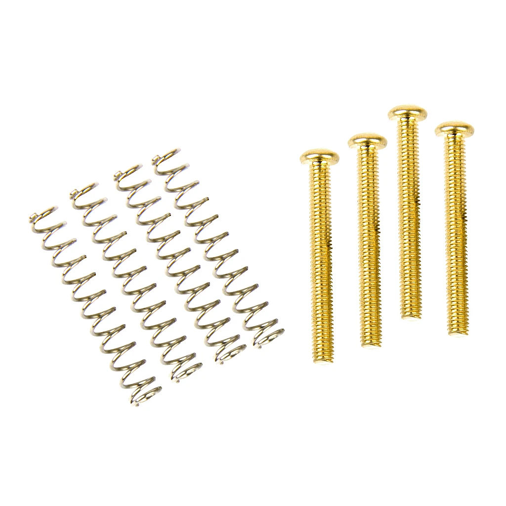 4pcs Humbucker Pickup Mounting Screws And Springs 3mm For Les Paul SG ES Guitar