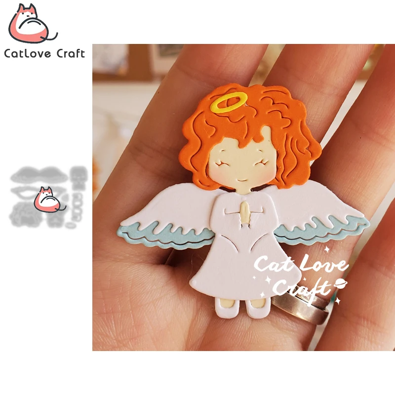 Catlove Angel Christmas Metal Cutting Dies Scrapbooking Mold Stencil Die Cuts Card Making DIY Craft Embossing New Dies For 2021