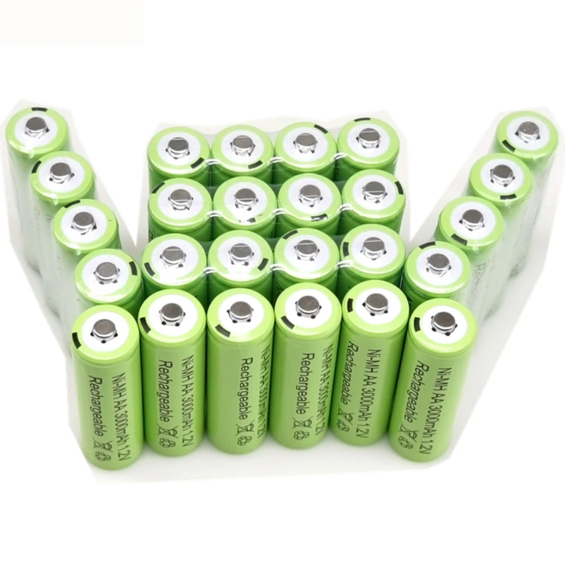 AA 1.2V 3000mAh NiMH 1.2V akumulatory zielona bateria ogrodowa lampa słoneczna LED latarka latarnia latarka