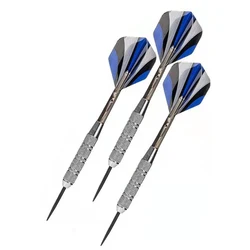 3pcs/set Silver Steel Tip Dart Set With Plastic Shaft 21g Standard Hard Darts Nickel Plated Indoor Game For Sisal Dartboard