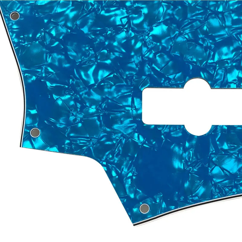 Pleroo Custom Quality Pickguard - For Left Handed US 10 Holes 4 String Standard Jazz Bass Guitar Pickguard Scratch Plate