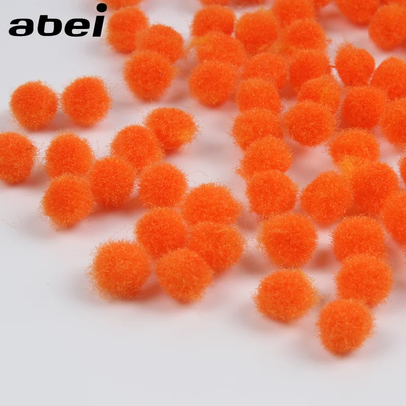 2000pcs/lot 6mm Orange Soft Fluffy Pompom Ball Wedding Christmas Home Party Decoration Kids DIY Handmade Crafts Accessories