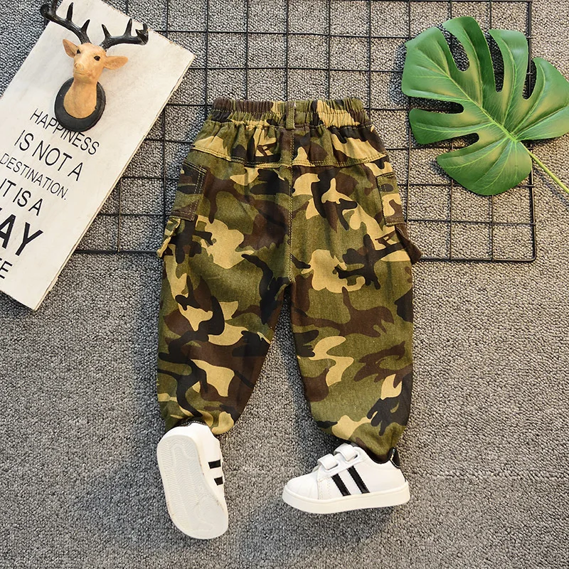 2021 New Kids Harem Pants Low Price Boys Girls Camouflage Pants Printed Cotton Casual Pattern toddler Trousers Children clothing