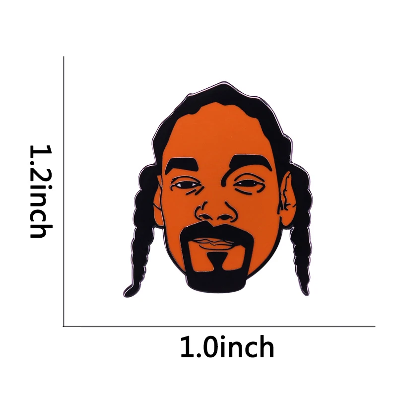 Calvin Cordozar Broadus Brooch  Jr. Snoop Dogg Badge Hip Hop Legend Enamel Pin music musician Jewelry Gift