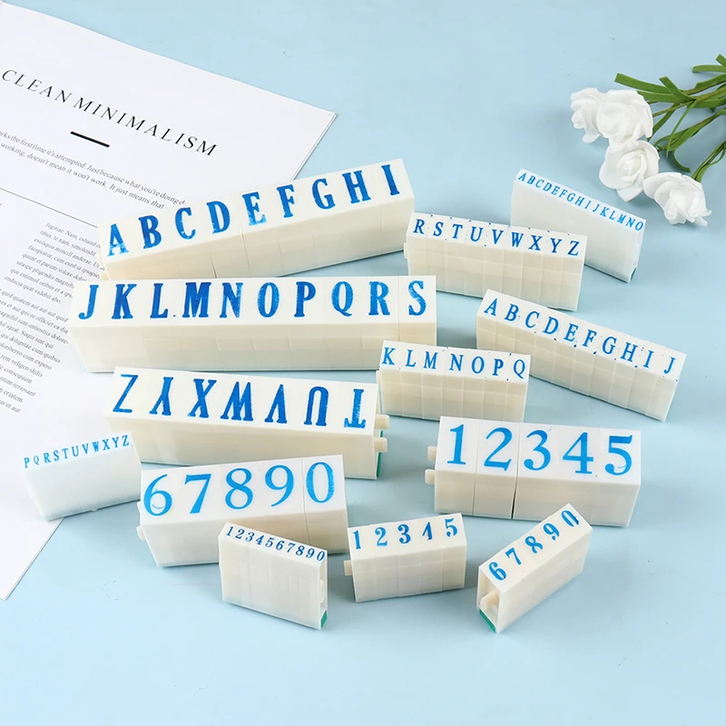 A To Z Letters English Stamp 1-9 Digital Symbol Seal Scrapbooking Office Seal