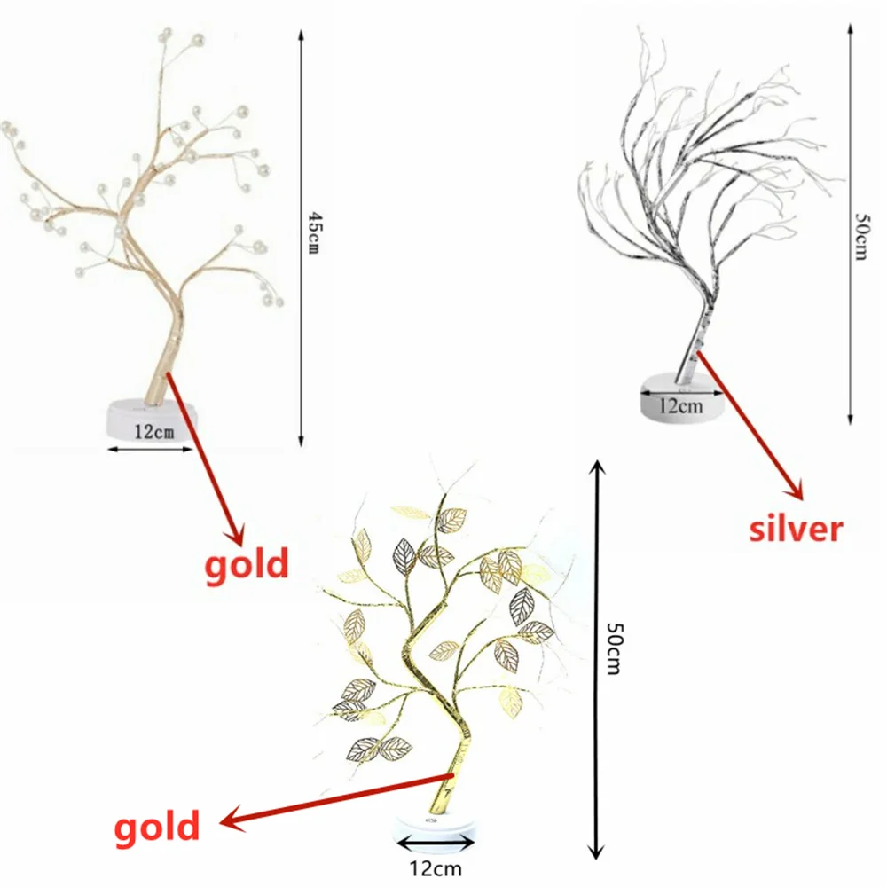 Luz da noite led bonsai árvore luzes usb/bateria operado lâmpada de mesa com interruptor toque decoração para o quarto alta 20 em