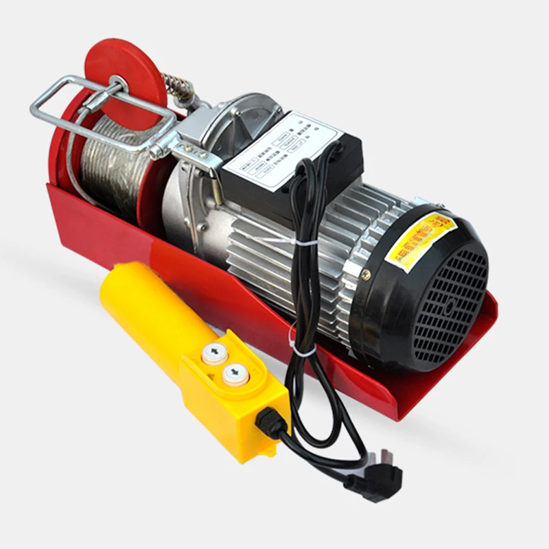 PA200 mini electric hoist 220V household crane small hoist 0.5 ton decoration hoisting crane pure copper motor automatic brake