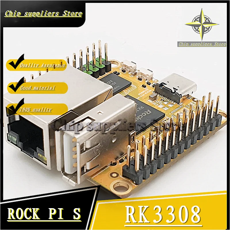 1PCS// ROCK PI S Rockchip RK3308 quad-core A35 development board V1.3 version suitable for IoT smart speakers 100%quality