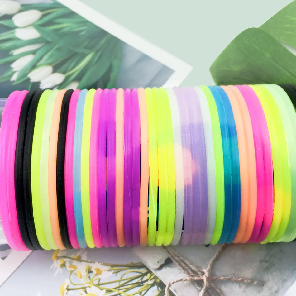 100 sztuk kobiety kolorowe włosy krawaty silikonowe elastyczne małe gumki do włosów dla kucyk Holder dziewczyny gumka scrunchie Hairbands Gum gumka