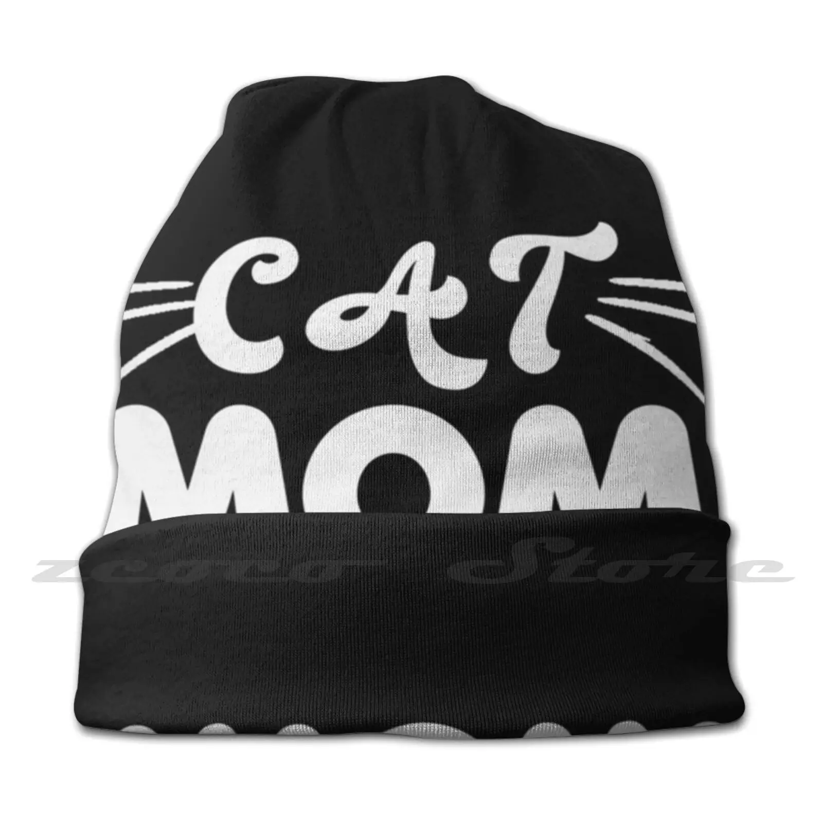 Happy Cute Cat Mom Mask Adult Kids Knit Hat Hedging Cap Outdoor Sports Breathable Cat Mom Personal Care And Coverings Cat Mom