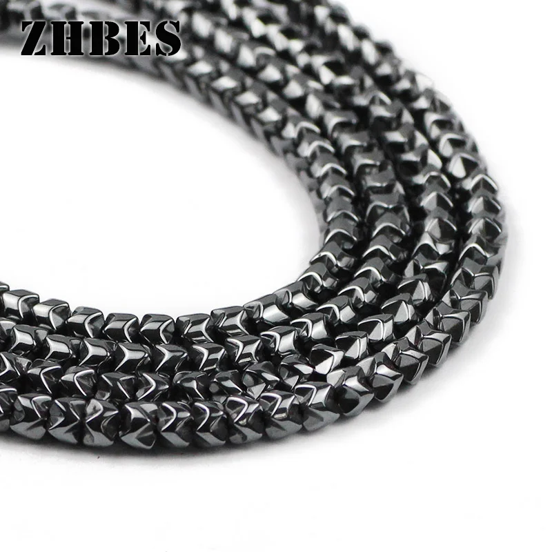 5x4mm Black Natural Stone Gear Shape Hematite Spacer Loose Beads For Jewelry Making Charm Bracelet Necklace DIY Accessories