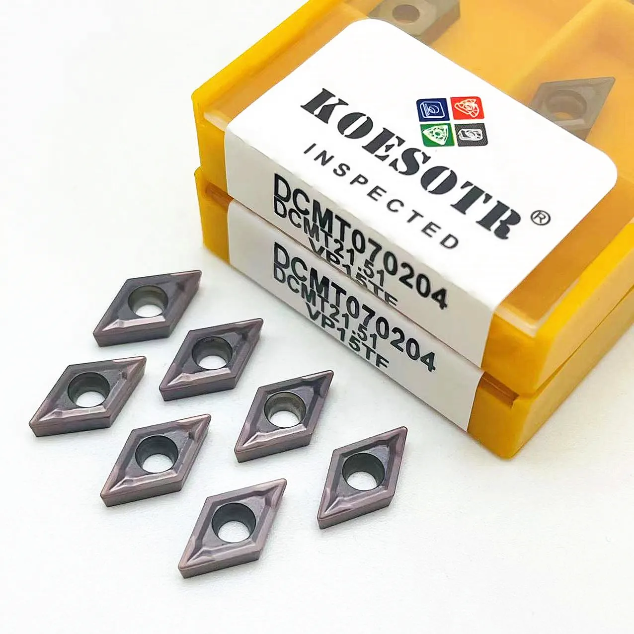DCMT070204คาร์ไบด์แทรก DCMT11T304 DCMT11T308ภายในเครื่องมือกลึงโลหะเครื่องมือกลึงเครื่องมือ CNC คาร์ไบด์แทรกคาร์ไบด์ dcmt