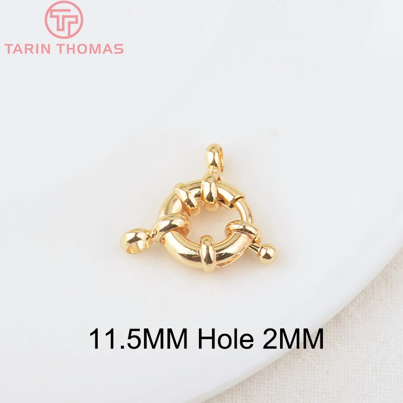 (2751)6PCS 11,5 MM 13MM 15MM 21MM 24K Gold Farbe Messing 2 Löcher Charms armband Stecker Hohe Qualität Diy Schmuck Zubehör – Detail 4
