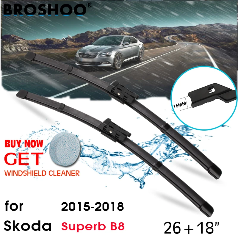 

Car Wiper Blade Front Window Windscreen Windshield Wipers Blades Auto Accessories For Skoda Superb B8 26"+18" 2015-2018