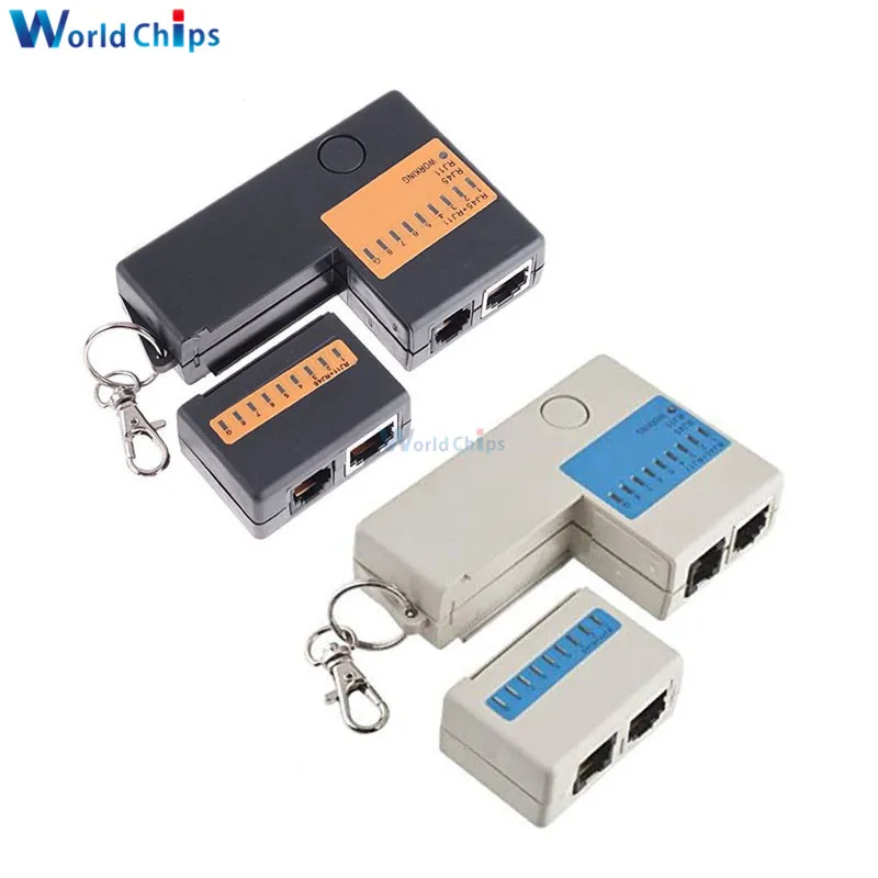 Portable Mini Network Cable Tester Tools RJ45 RJ11 RJ12 Network LAN Cable Tester With Key Chain