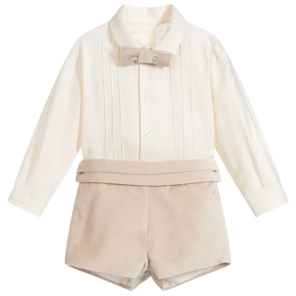 

Spanish Baby Boy Clothing Sets Infant Newborn Toddler Clothes Shorts Sleeve Tops+Pants 2Pcs Outfits Boys Suits