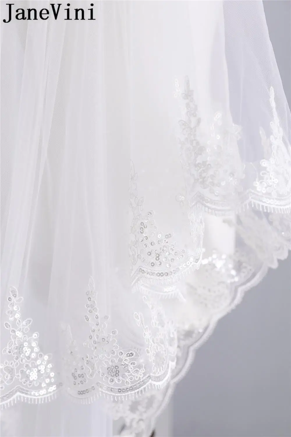 JaneVini – voile Long pour mariage, 3M, avec peigne à paillettes, voile de mariée blanc à 2 niveaux, accessoires de mariage ivoire pour future mariée