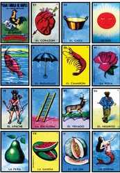 5x7FT 6 Style Loteria Mexicana Mexican Bingo Pattern Wall Custom Photo Studio Backdrop Background Vinyl 220cm x 150cm