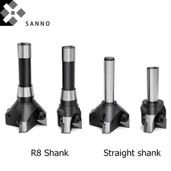R8 Shank 25mm - 100mm Face Milling Indexable End Mills Disc 1 / 1.5 / 2 / 2.5 / 3 / 3.5 / 4 Inch CNC Face Milling Lathe Tools
