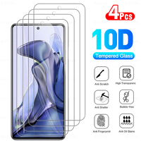 4 Pcs 10D Tempered Glass For Xiaomi Mi 11T 11TPro Screen Protector 6.67\