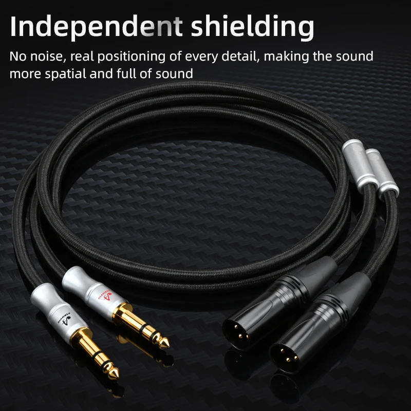 Hifi 6.5mm do kabel XLR podwójny TRS 6.35mm do 3 Pin XLR kabel zbalansowany dla Mic, platforma, DJ Pro i nie tylko