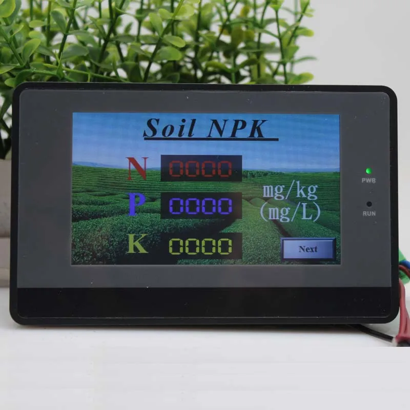 Soil fertility meter Green house Potted plants Soil NPK detector display meter with earth NPK sensor