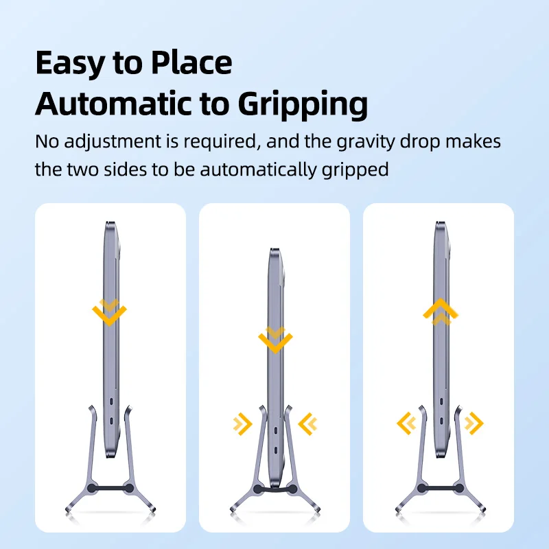 Hagiibis pionowy stojak na laptopa pulpit Gravity Holder aluminiowa stacja dokująca do notebooka oszczędność miejsca na