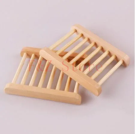 Natural Bamboo Wooden Soap Dish Wooden Soap Tray Holder Storage Soap Rack Plate Box for Bath Shower