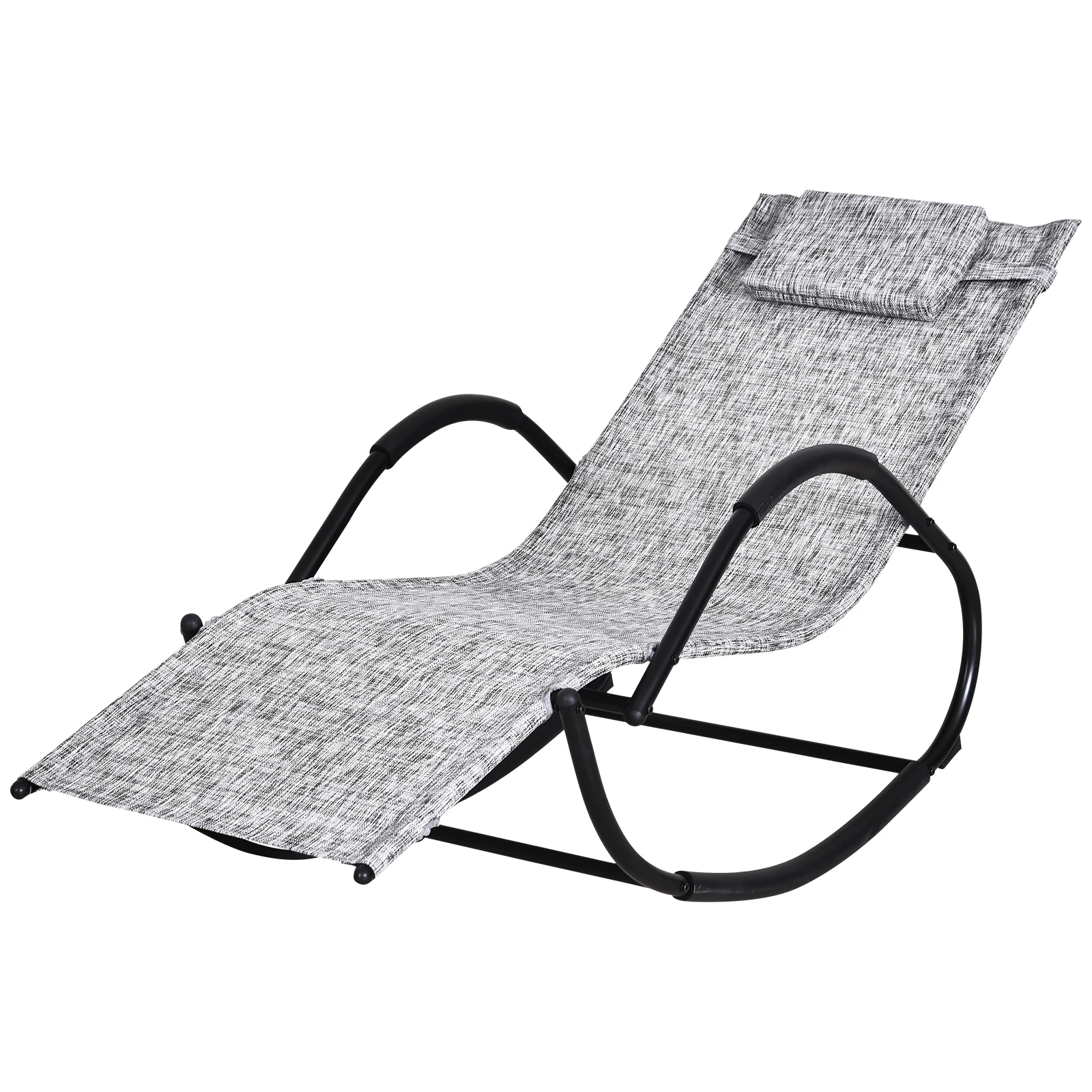 Outdoor Rocking Chair with armrest and swing function for terrace 160x61x79 cm