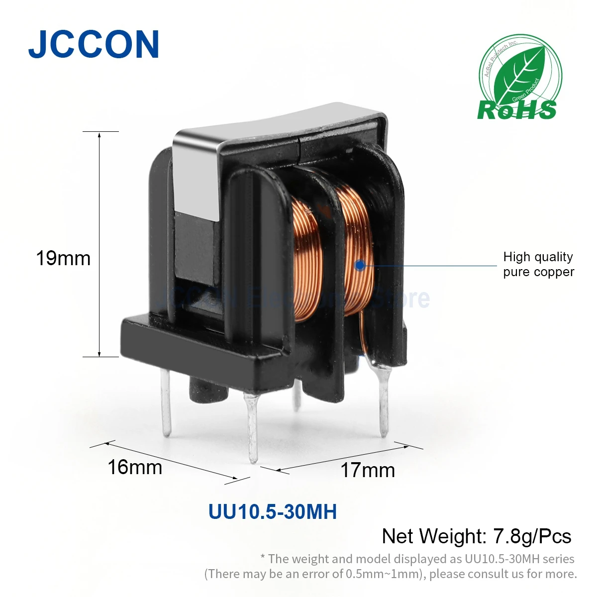 20Pcs UU9.8 UU10.5 Common Mode Choke Inductor 5mH 10mH 15mH 20mH 25mH 30mH 40mH 50mH For Filter Inductance Pitch 17x12mm19x17mm