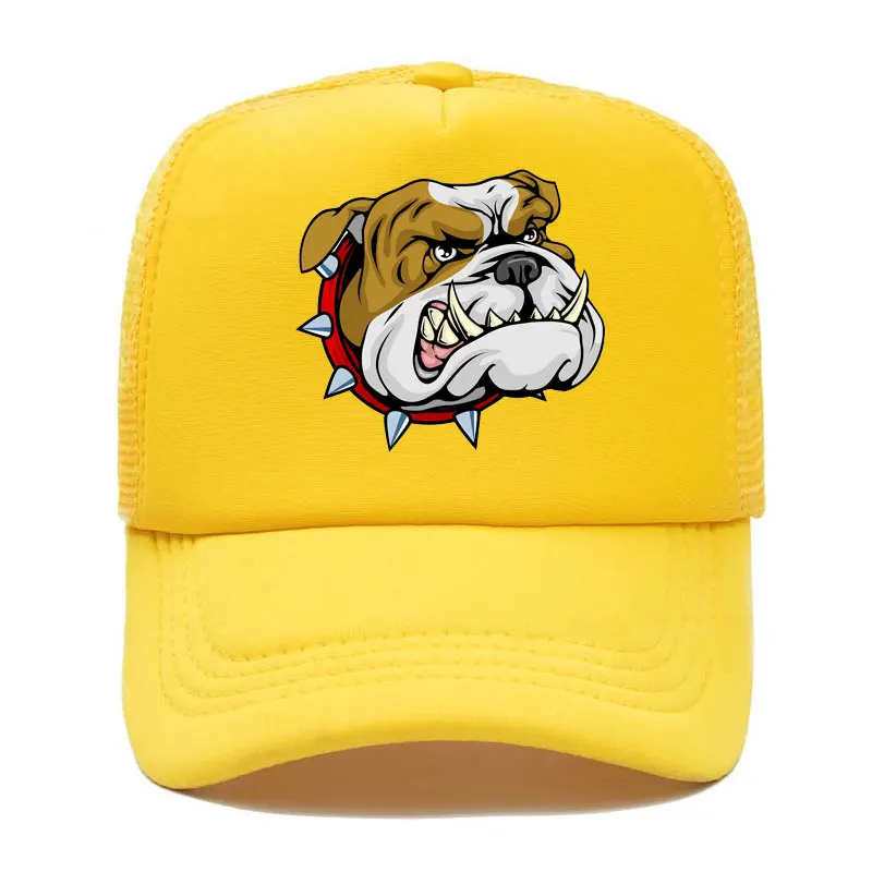 2020 New bully bulldog funny Print Baseball Cap Casual Men Women Parent-child Hats Mesh Visor Outdoor Adjustable Sun Hat