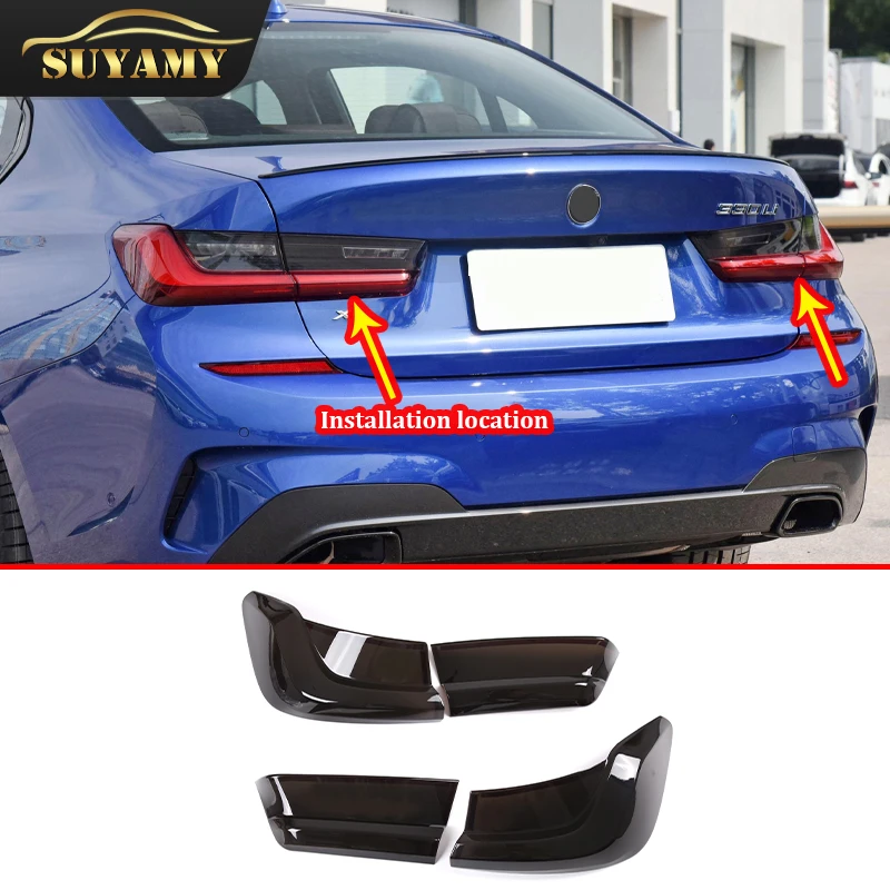 For BMW 3 Series G20 2020-2022 Car Rear Tail Light Turning Signal Brake Lamp Warning Tail Lamp Cover Auto Modeling Accessories