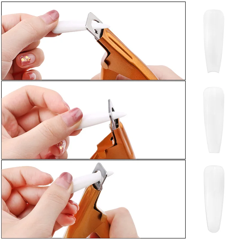 Cortador profesional de uñas postizas, cortador de puntas tipo U, recortador de bordes de uñas acrílicas, acero inoxidable, herramientas de manicura 3