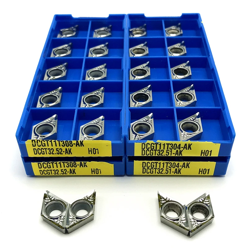 Ferramenta de Corte de Alumínio Inserção Cnc Ferramentas de Torneamento de Madeira Alta Qualidade Torno Dcgt11t304 ak H01 Dcgt 11t304