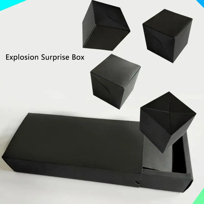 Schwarz Erscheint Explosion Box DIY Geschenk Box Fotoalbum Sammelalbum Jump Präsentieren Buch A0NF