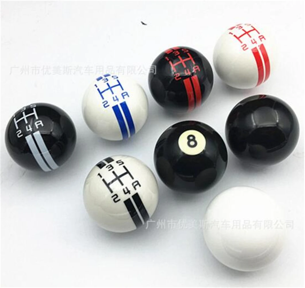 Universal Car Resin Round Manual Stick Gear Shift Knob Auto Gear Head Fit For Ford Mustang Shelby GT500