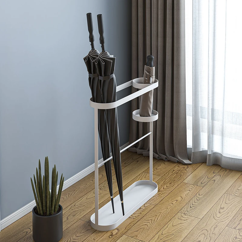 zq Nordic Iron Umbrella Stand Simple Storage Bucket Household Storage Rack Floor Hotel Commercial Hanging Umbrella Stand