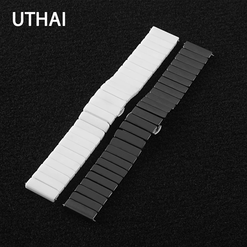 UTHAI C03 Ceramic 20/22 / 24mm watch strap watch band For Samsung watch high quality Ceramic strap For apple watch 1/2/3/4/5/7