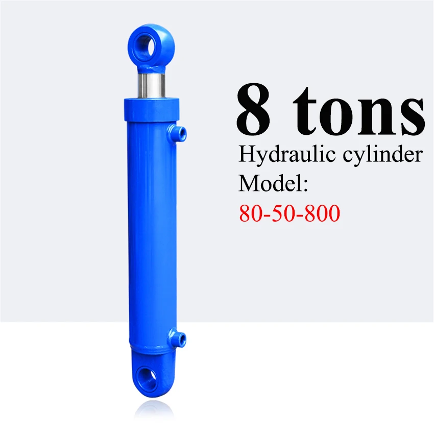 80-50-800 Hydraulic Oil Cylinder Small Bidirectional Lifting Platform Accessories 8 Tons Hydraulic Tools Hydraulic Ram 800mm