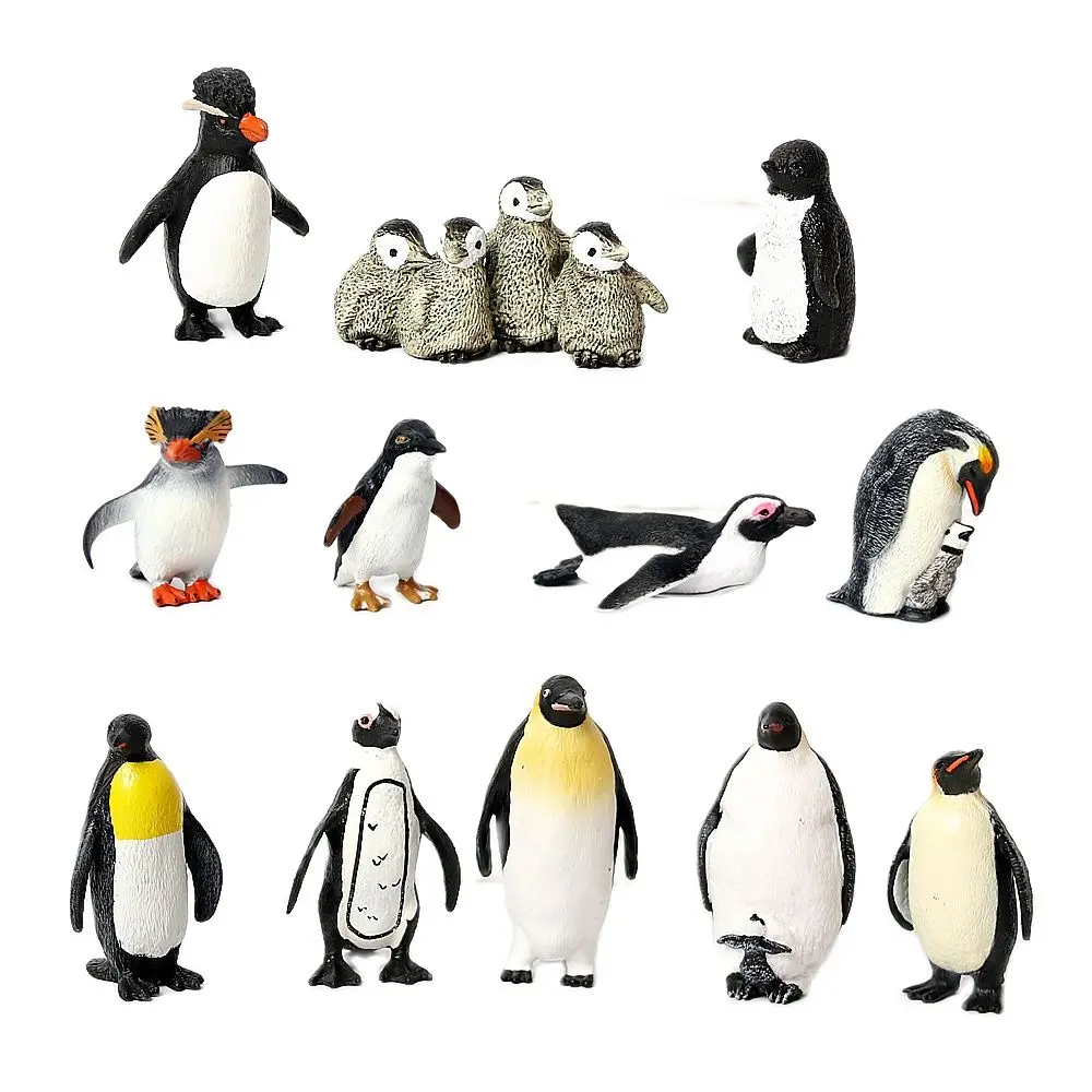 

Realistic Penguin Collection Figurines Polar Arctic Animal Model Different Varieties of Penguin Christmas Birthday Gift for Kid