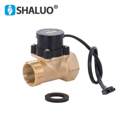 HT800 1 Inch Water Flow Sensor Switch Liquid Booster Solar Heater Copper Magnetic flow Sensor Pressure Auto Control Valve Parts