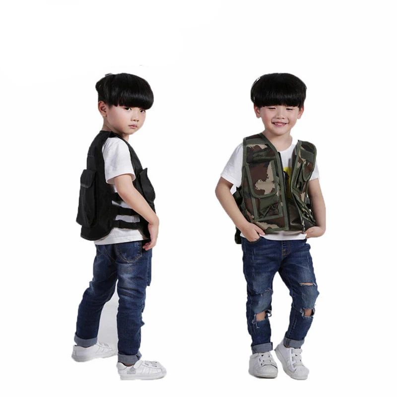 Children Adult Hunting Tactical Vest CS Game Chest Rig Plate Carrier Camouflage Hunting Training Combat Airsoft Vest